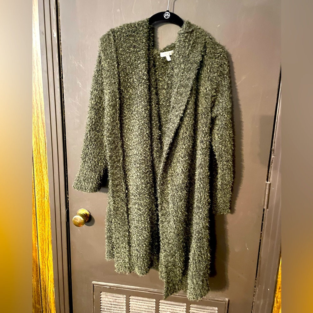 WONDERLY Sweater jacket army green size 2XL with belt